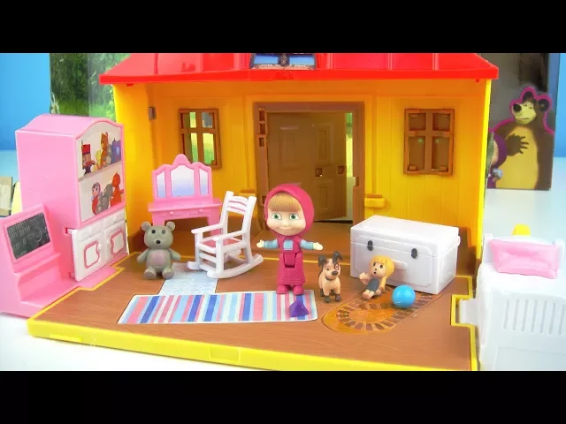 玩瑪莎與熊 瑪莎的家 小木屋 玩具開箱